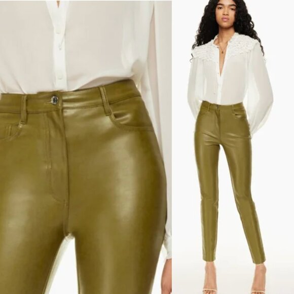 Wilfred Olive Green High-Waisted Pants - Picture 1 of 11